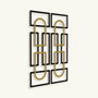 Wallity Echo Forms Juego de 2 Accesorios de Pared - Dorado y Negro